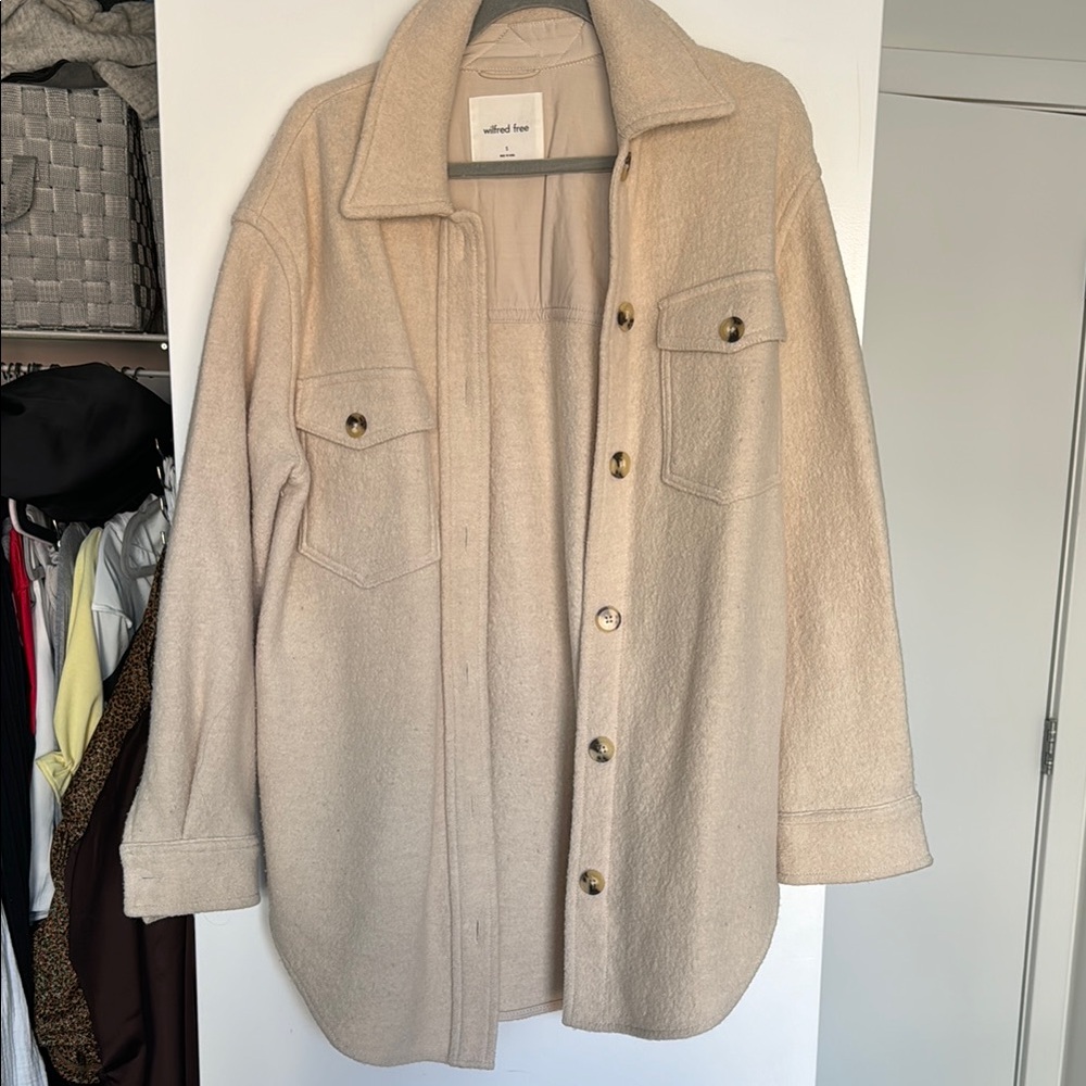 Wilfred Cream Utility Jacket with Overshirt Style